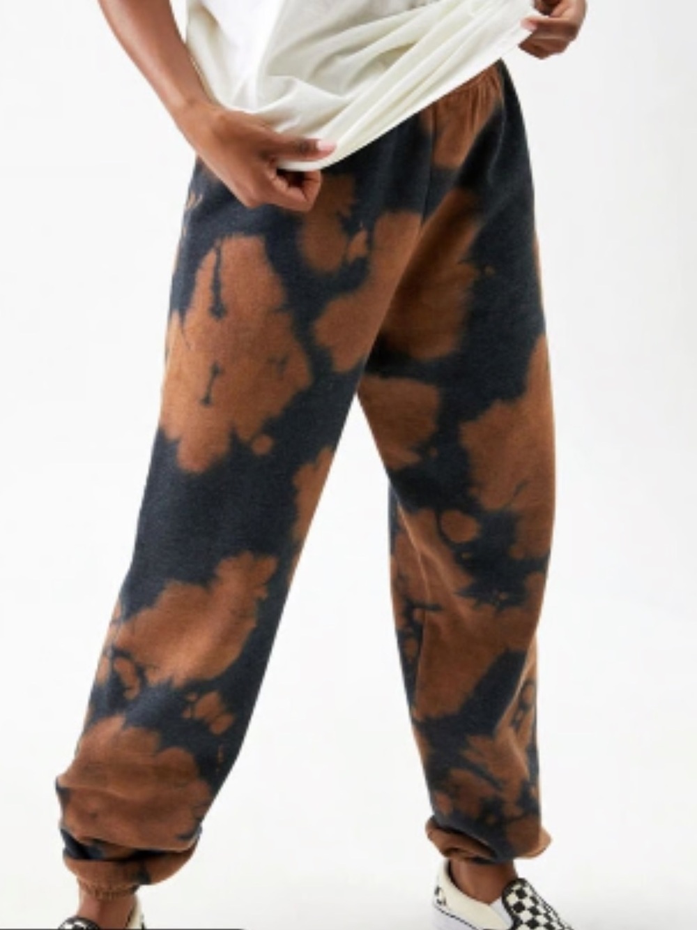 PacSun/ LA Bleached Brown and Black Sweat Pants, size xs,s